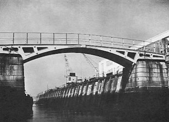 The Swing Bridge across The Camber, South Yard.